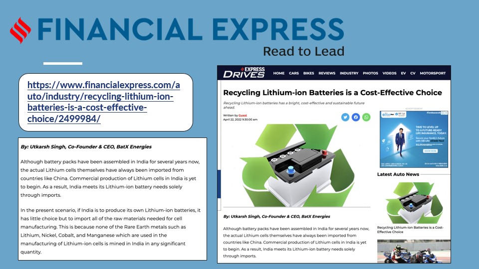 Cost-Effective Recycling Batteries - Battery recycling business in india
