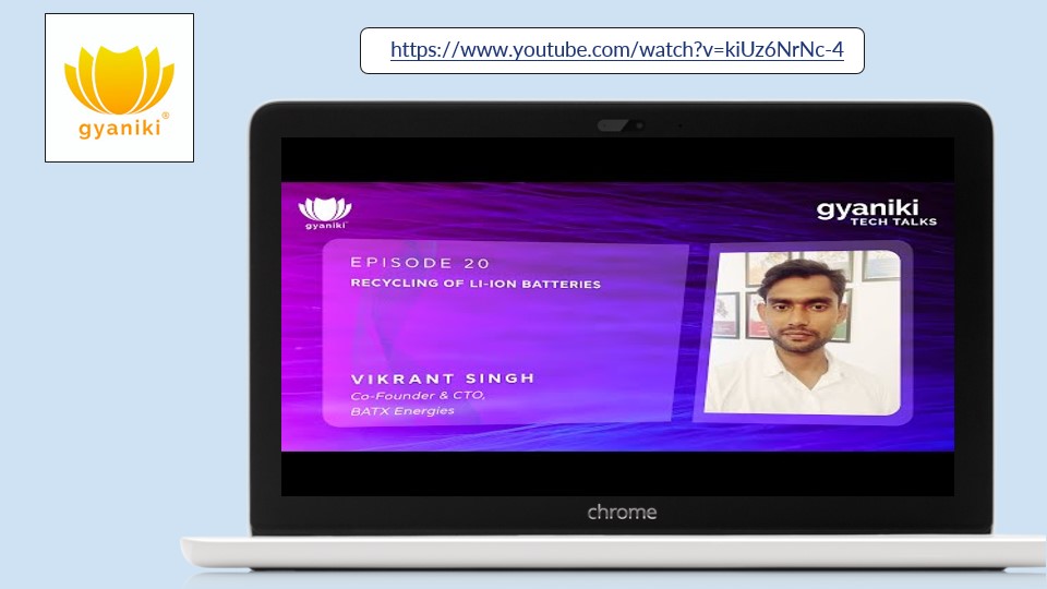 Recycling LI- Ion Batteries - Co Founder of Vikrant Singh - Battery recycling business in india