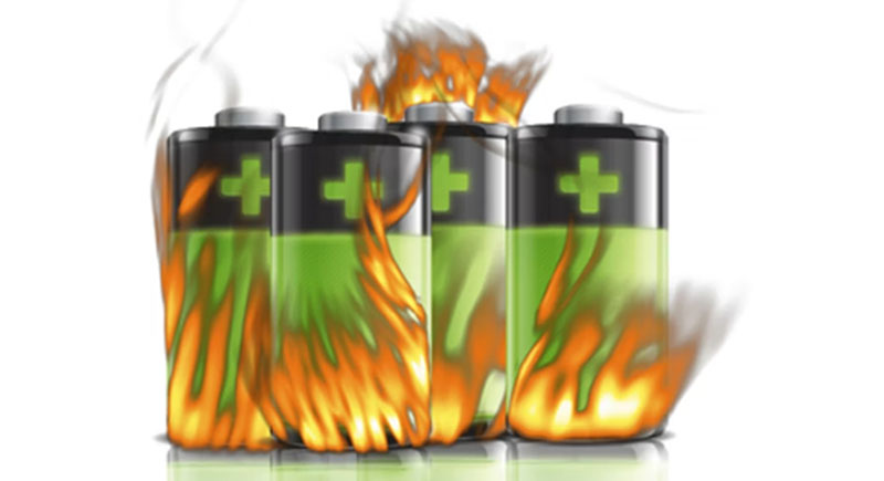 Lithium-ion batteries catch fire